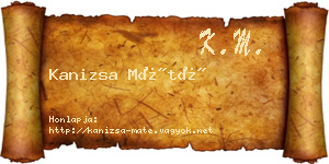 Kanizsa Máté névjegykártya